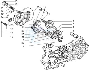 Liberty 50 2t drawing Rear wheel shaft