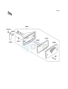 KLF250 KLF250-A3 EU GB drawing Taillight(s)