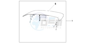 ST13009 France - (F / CMF MME) drawing TOP BOX SPOILER DIGITAL SILVER