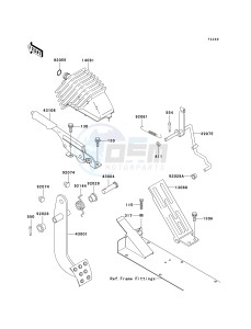 KAF 620 G [MULE 3000] (G6F-G8F) G8F drawing BRAKE PEDAL_THROTTLE LEVER