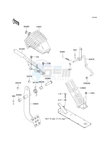 KAF 620 J [MULE 3010 TRANS4X4] (J6J-J8F) J7F drawing BRAKE PEDAL_THROTTLE LEVER