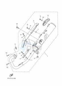 YBR125E YBR 125E (BN9M) drawing EXHAUST