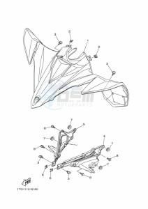 YFZ450R (BW2P) drawing FRONT FENDER