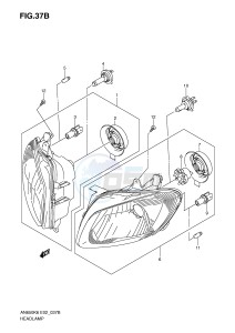 AN650 (E2) Burgman drawing HEADLAMP (AN650AK9 AL0 E19 P37)