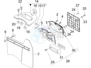 LX 50 2T 25 Kmh NL drawing Rear cover - Splash guard