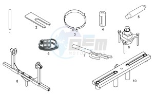 Special Tools 'M' Scarabeo 125-200 Light MY '07 drawing Generic (also x and y chapter)