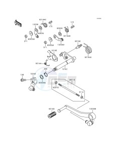 ZR 1100 C [ZRX1100] (C3-C4) drawing GEAR CHANGE MECHANISM