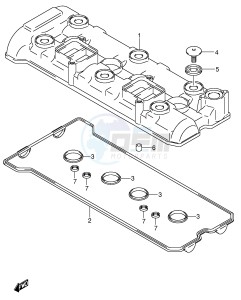 GSX-R750 (E2) drawing CYLINDER HEAD COVER