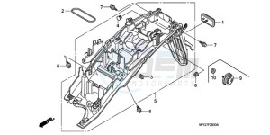 CB600FA9 France - (F / ABS CMF 25K) drawing REAR FENDER