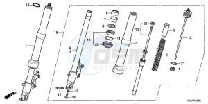 CBR600FAC drawing FRONT FORK