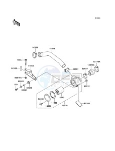 MULE 3010 4x4 KAF620-E5 EU drawing Air Cleaner-Belt Converter