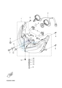 YP400R X-MAX 400 (1SD4 1SD4 1SD4) drawing HEADLIGHT