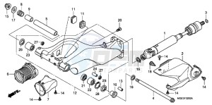 VFR1200FDC VFR1200F Dual Clutch E drawing SWINGARM