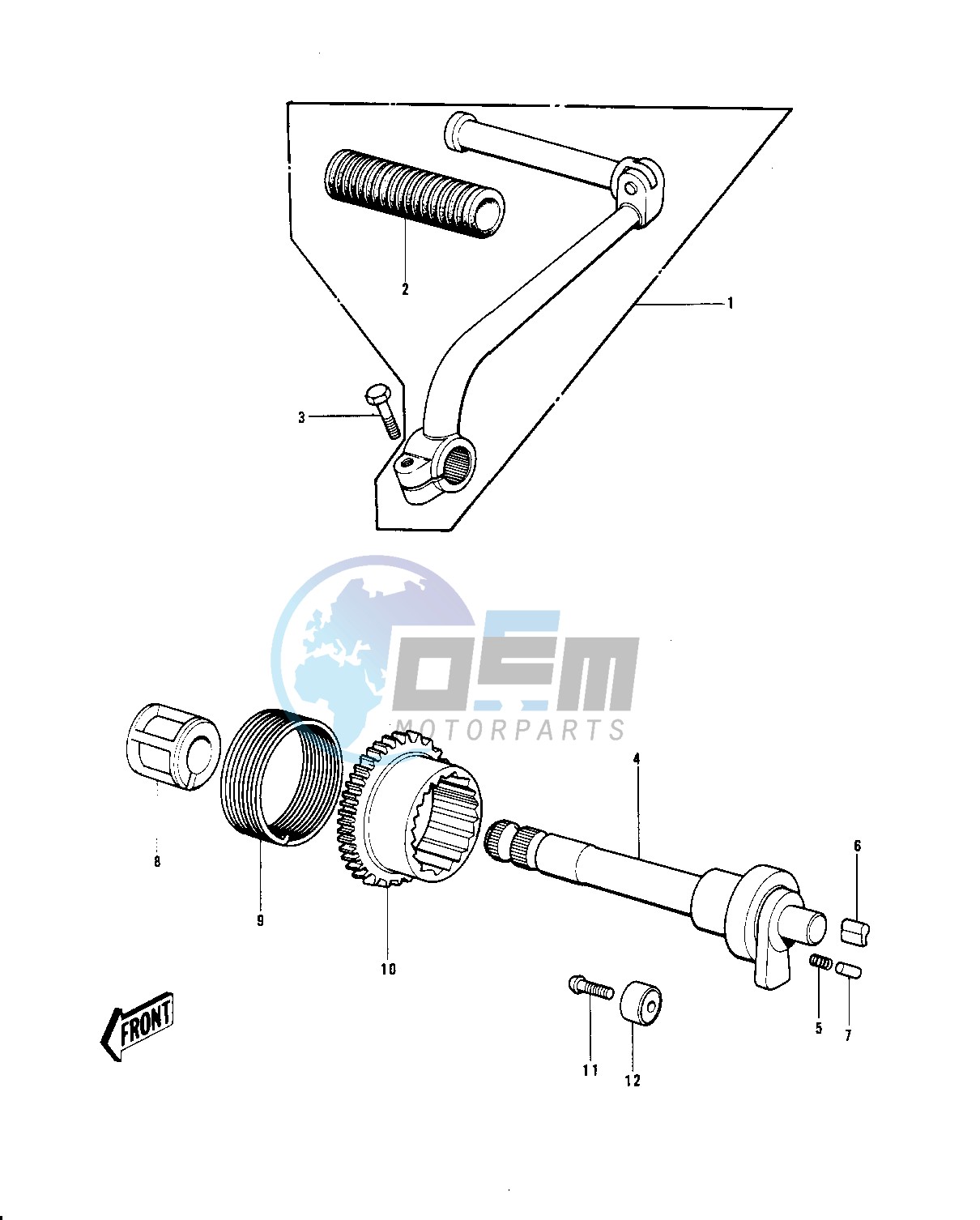 KICKSTARTER MECHANISM -- 74-75- -