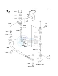 VN 1500 N [VULCAN 1500 CLASSIC] (N4) N4 drawing REAR MASTER CYLINDER