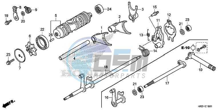 GEARSHIFT FORK (TRX420FE1/FM1/FM2/TE1/TM1)