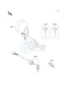 KAF 620 B [MULE 2520 TURF] (B6) [MULE 2520 TURF] drawing HEADLIGHT-- S- -_IGNITION SWITCH