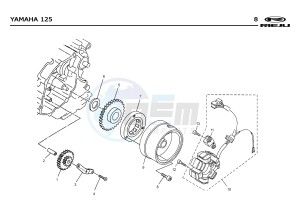 YAMAHA 125 4T EURO 2 ENGINE drawing T08