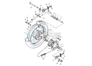 FZR R 600 drawing REAR WHEEL