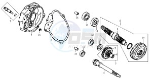 SHARK 50 drawing CRANKCASE - DRIVE SHAFT - CRANKCASE