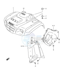 LT-F400 (E24) drawing FRONT FENDER