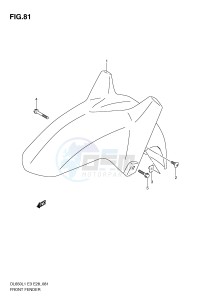 DL650 (E3) V-Strom drawing FRONT FENDER (DL650L1 E28)