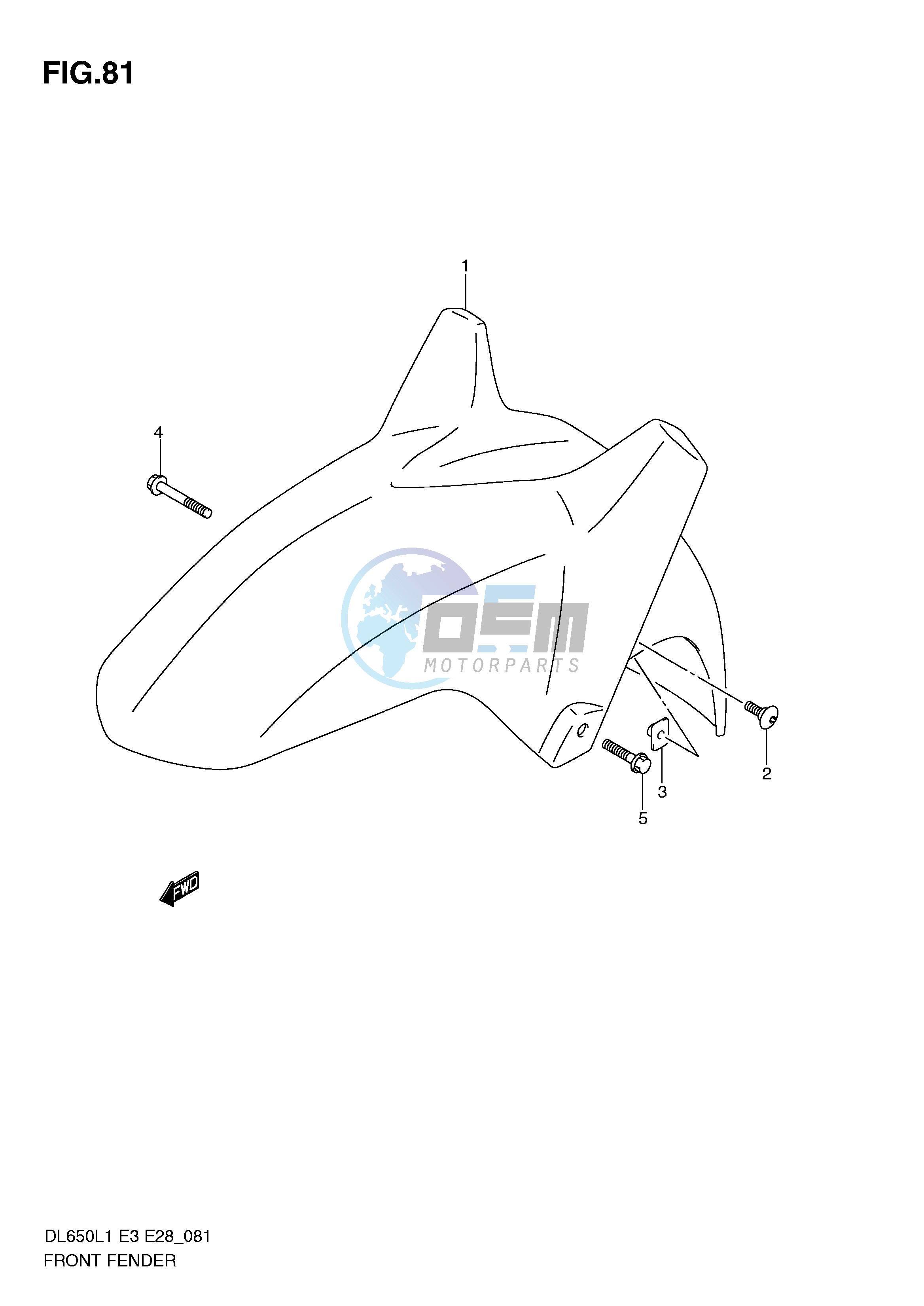 FRONT FENDER (DL650L1 E28)