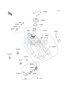 KX 125 M (M3) M3 drawing FUEL TANK