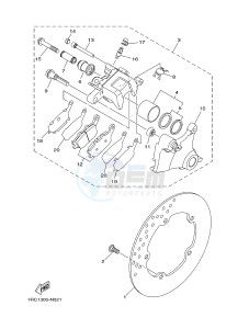 MT09 900 (1RCD 1RCE) drawing REAR BRAKE CALIPER