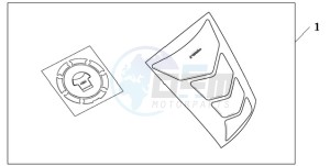 CB600F9 Europe Direct - (ED / 25K) drawing TANKPAD / FUEL LID COVER