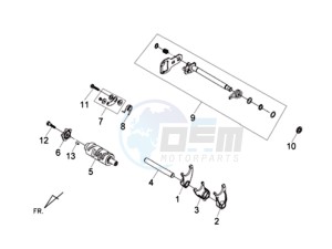 WOLF 125 EFI drawing GEAR AXLE