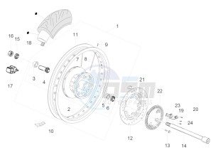 V7 II Racer ABS 750 drawing Rear wheel