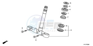 CBR250RD CBR250R 2E - (2E) drawing STEERING STEM