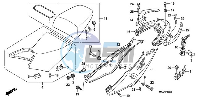 SEAT/REAR COWL