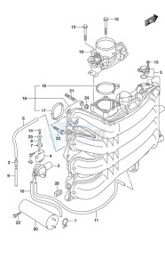 DF 175AP drawing Intake Manifold/Throttle Body