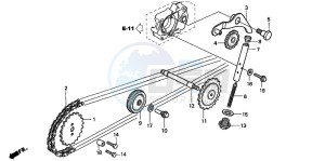 XR70R drawing CAM CHAIN/TENSIONER