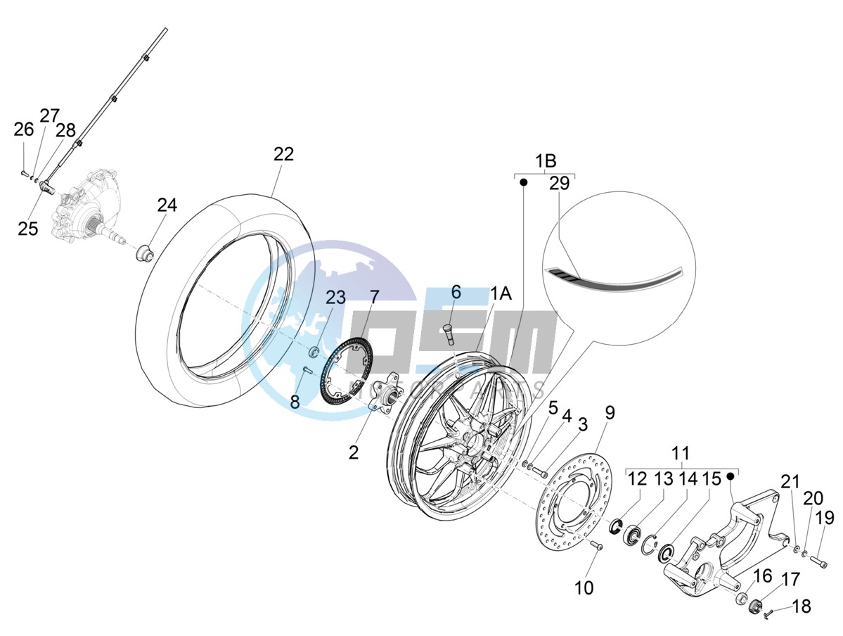 Rear wheel