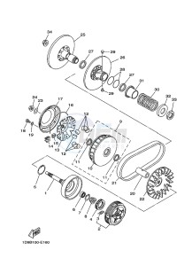 YFM450FWB KODIAK 450 (BHS1) drawing CLUTCH