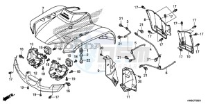 TRX250TME FOURTRAX RECON Europe Direct - (ED) drawing FRONT FENDER