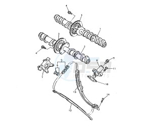 YZF SP 750 drawing CAMSHAFT AND TIMING CHAIN