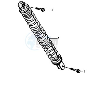 JET EURO X 50 25 KMH E2 drawing REAR SUSPENSION