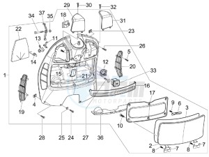 GTV 250 ie USA drawing Front glovebox - Knee-guard panel