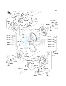 KAF 620 E [MULE 3010 4X4] (E1-E5) [MULE 3010 4X4] drawing FRONT HUBS_BRAKES