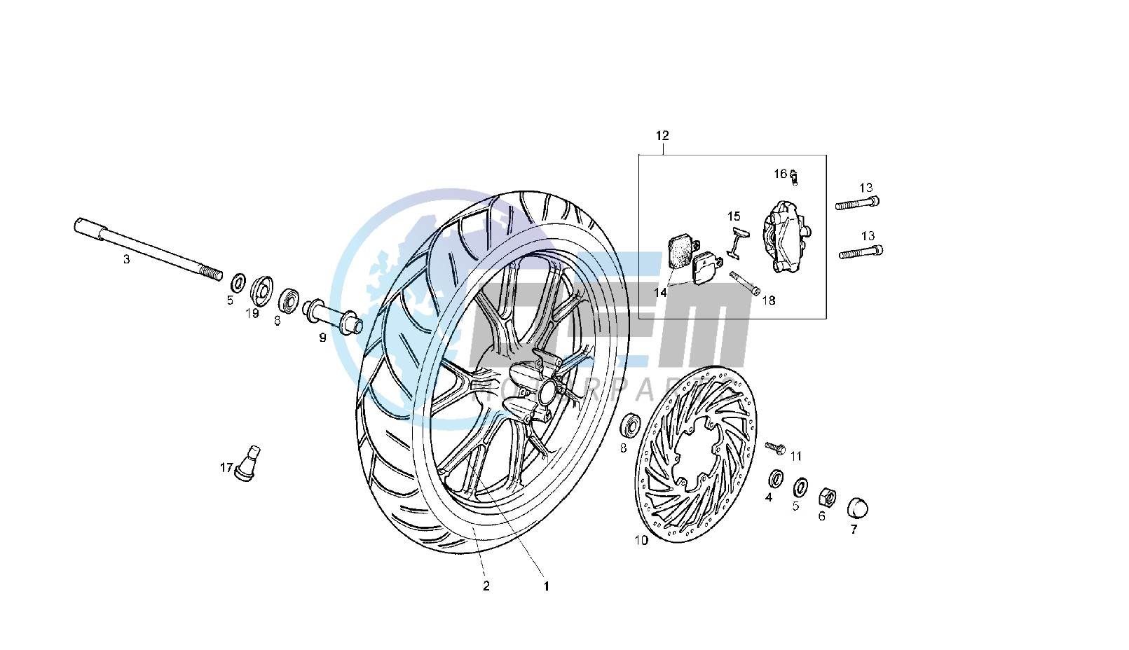 FRONT WHEEL MY08-09