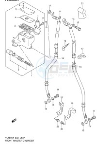 VL1500 (E2) drawing FRONT MASTER CYLINDER (MODEL K2 K3 K4)