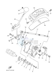 YFM700FWBD YFM70KPAJ KODIAK 700 EPS (B32K) drawing SHIFT SHAFT