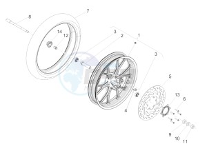 RS 125 RS REPLICA 4T E4 ABS (EMEA) drawing Front wheel