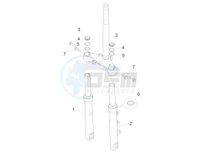 Medley 150 4T ie ABS (APAC) drawing Fork's components (Kayaba)