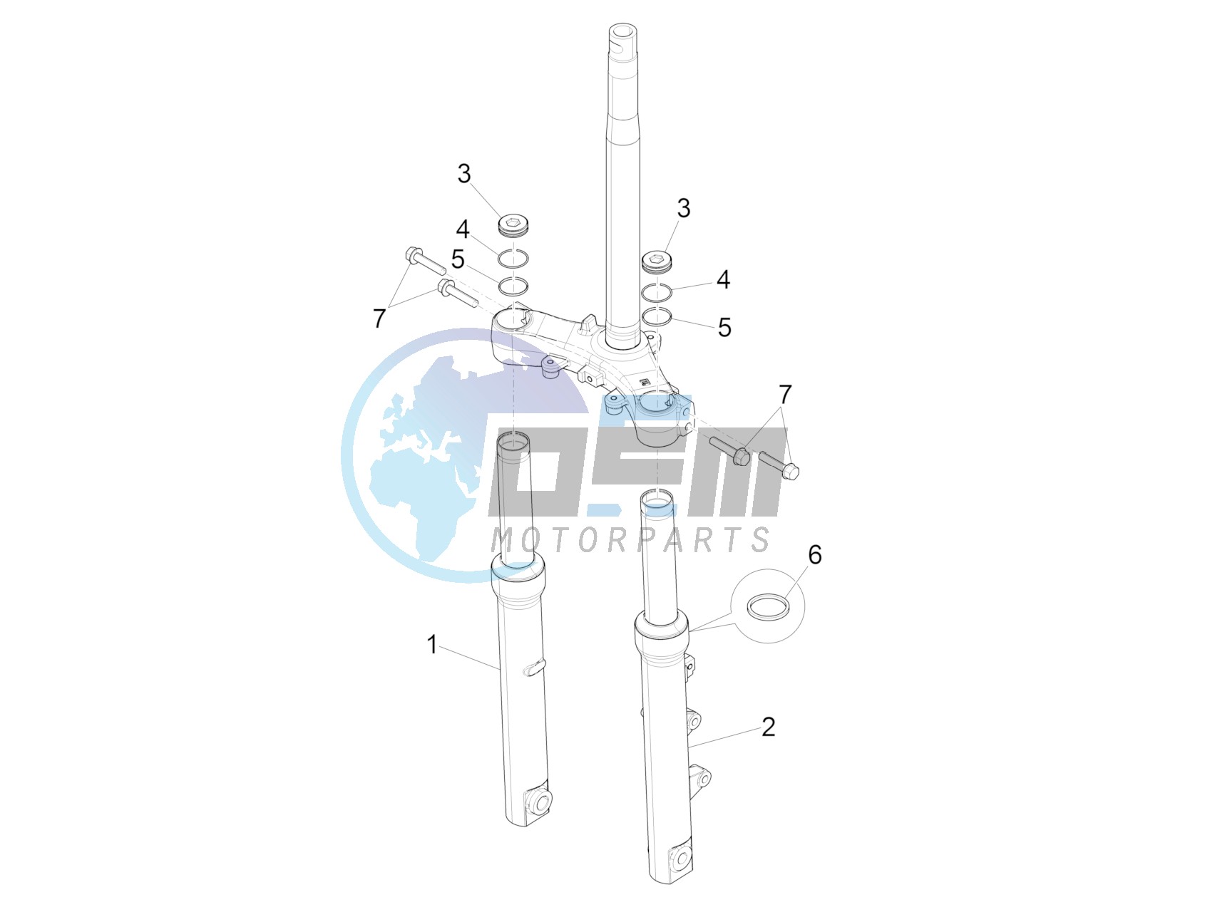 Fork's components (Kayaba)