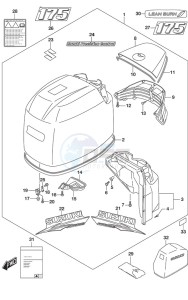 DF 175 drawing Engine Cover (White) (Model: TG/ZG)